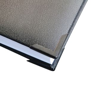 Coins pour livre métal PS 16 - 16 x 16 mm  | noir peint 