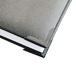 Coins pour livre métal PS 22 - 22 x 22 mm  | noir peint 
