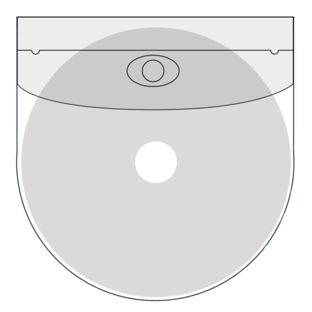 CD-Taschen mit Klappe, selbstklebend, unten rund, transparent 