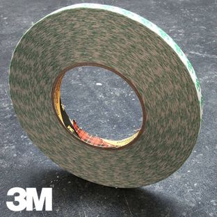 3M 9087, Doppelseitiges PVC-Klebeband, weiß, sehr starker Acrylatklebstoff 12 mm