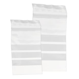 Sachets à fermeture pression, avec bandes de marquage, film PE 