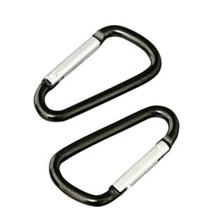 Karabinerhaken, Aluminium 75 mm | schwarz 