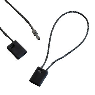 Textilfäden mit Einsteckbox schwarz  | 120 mm