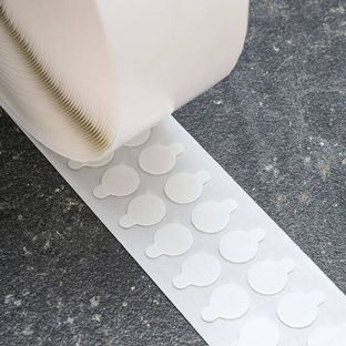 Doppelseitige Reinacrylat-Klebepunkte, 0,5 mm dick, stark/stark 20 mm | 3000 Stk