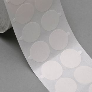 Pastilles adhésives double face en PET, adhérence faible/faible 30 mm | 1000 pcs