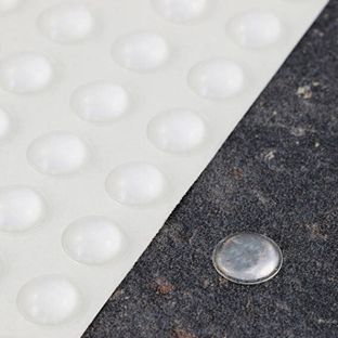 Elastikpuffer, Halbkugel, selbstklebend 8 mm | transparent 
