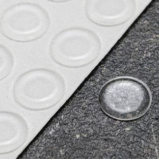 Amortisseurs adhésifs, disque, auto-adhésif 19 mm | transparent 