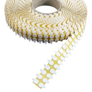 Pastilles adhésives en mousse double face, env. 1 mm d’épaisseur, adhérence forte/forte 10 mm | 1000 pcs