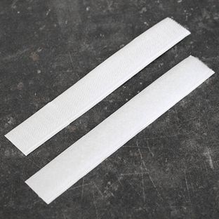 Klettstreifen selbstklebend, Haken und Flausch paarweise 20 x 150 mm  | weiß 
