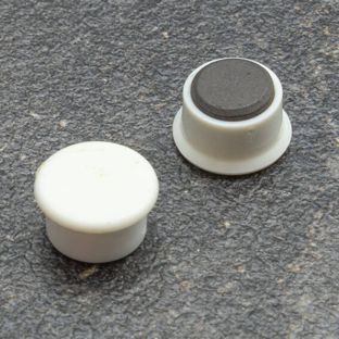 Aimant de bureau, rond 13 mm | blanc 