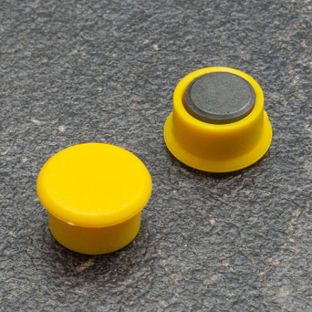 Aimant de bureau, rond 13 mm | jaune 