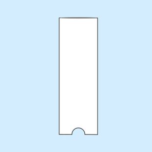 Selbstklebende Beschriftungsfenster, Schmalseite offen 25 x 75 mm 