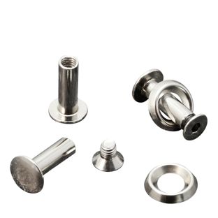Buchschrauben mit Rosettenscheibe, 12 mm, vernickelt 