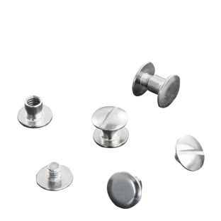 Buchschrauben, vernickelt 5 mm | Hülse glatt, Schraube geschlitzt 