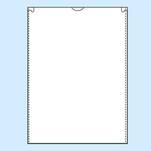Pochette plastique non-perforée, 148 x 210 mm, ouverture petit côté, transparent 