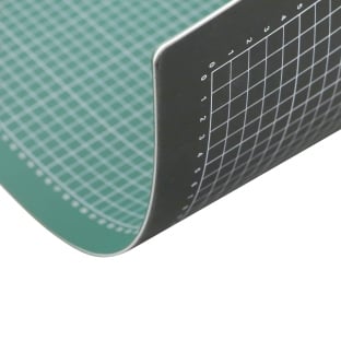 Tapis de découpe, A2, 60 x 45 cm, autocicatrisant, quadrillé vert|noir