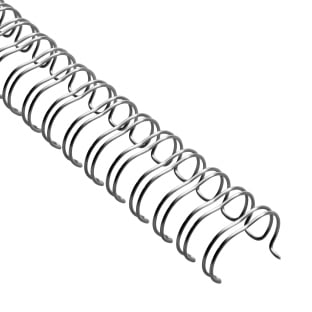 Drahtbinderücken 3:1, DIN A5, 14,3 mm (9/16") | silber