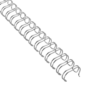 Drahtbinderücken 3:1, DIN A5, 9,5 mm (3/8") | silber