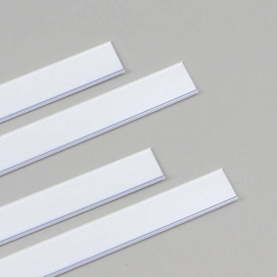 Réglettes porte-étiquettes DBR, adhésives 26 mm | 1500 mm | blanc
