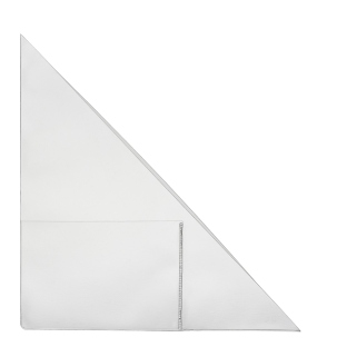 Pochettes coins triangulaires avec porte-carte de visite, adhésif, film PP, transparents 170 x 170 mm – côté gauche