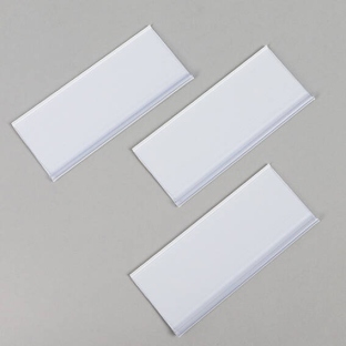 Réglettes porte-étiquettes DBR, adhésives 39 mm | 100 mm | blanc