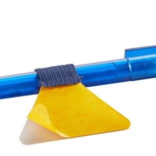 Porte-stylo, avec petite boucle élastique plat, auto-adhésif, bleu marine (pièce) 