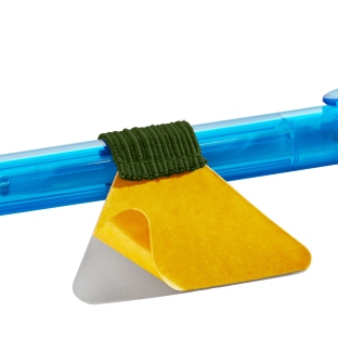 Porte-stylo, avec boucle élastique plat, auto-adhésif, vert olive 