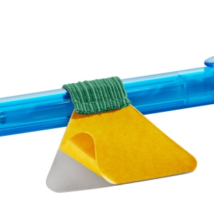 Porte-stylo, avec boucle élastique plat, auto-adhésif, vert 