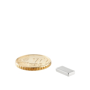 Aimants carrés néodyme, nickelé 10 x 5 mm | 2 mm