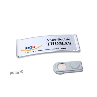 Porte-badges polar® 20 smag® aimant acier inoxydable 