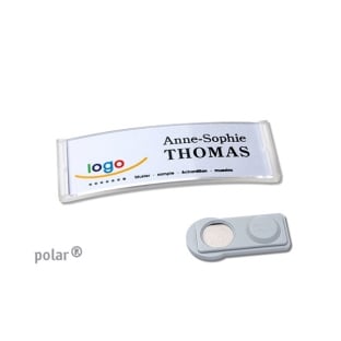 Namensschilder polar® 20 smag® Magnet transparent 