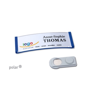 Porte-badges polar® 20 smag® aimant bleu 