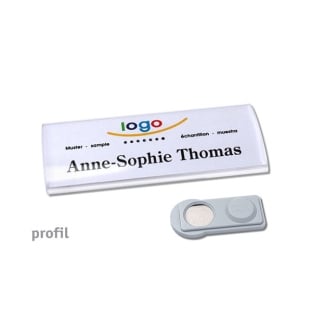 Namensschilder Profil 30 smag® Magnet transparent 