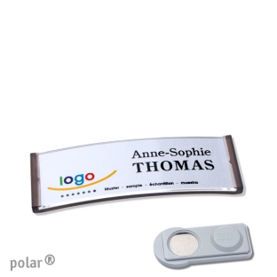 Porte-badges magnétique Polar 20, translucide, anthracite 