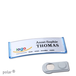 Porte-badges magnétique Polar 20, translucide, bleu 