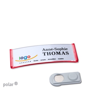 Porte-badges magnétique Polar 20, translucide, rouge 