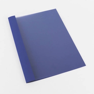 Chemise à œillets A4, carton lin, 25 feuilles, bleu | 2 mm