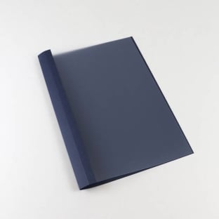Chemise à œillets A4, carton cuir, 10 feuilles, bleu foncé | 1 mm