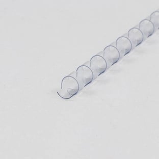 Spirales plastiques pour reliure A4, rond 8 mm | transparent