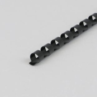Spirales plastiques pour reliure A4, rond 8 mm | noir