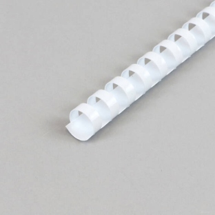 Spirales plastiques pour reliure A4, rond 16 mm | blanc