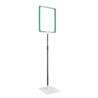 Cadre pour affiche avec pied et support (kit) A4 | vert | surface d'appui: noir