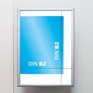 Cadre clic clac pour vitrine, aluminium, B2 