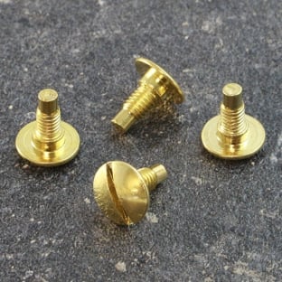Schlitzschrauben für Buchschrauben, 7,5 mm, mit 2 mm Verlängerung, vermessingt 