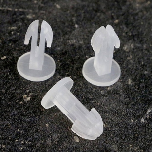 Steckknöpfe aus Kunststoff, 9mm, transparent 