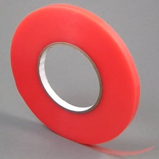 Doppelseitiges PET-Klebeband, starker Acrylatklebstoff, rote Folienabdeckung, TLM21 6 mm