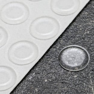 Amortisseurs adhésifs, disque, auto-adhésif 19 mm | transparent
