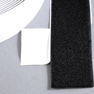 Flauschband selbstklebend auf Rolle mit 25 m 50 mm | schwarz