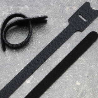 Klettkabelbinder, 202 x 12 mm, schwarz 