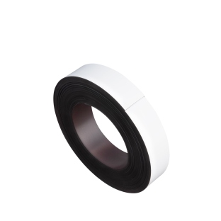 Farbiges Magnetband, anisotrop (Rolle mit 10 m) 30 mm | weiß